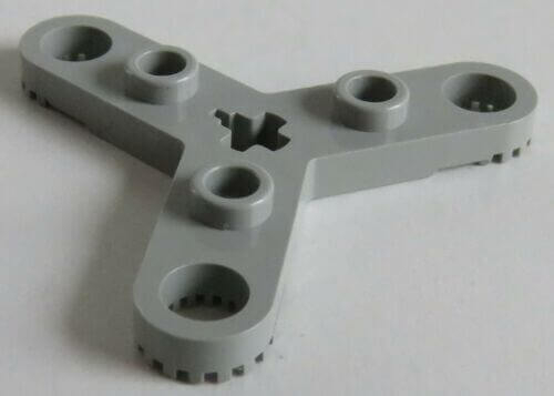LEGO Technic - Platte / Plate / Rotor 3-armig, gezahnt (2 Stück), hellgrau #2712