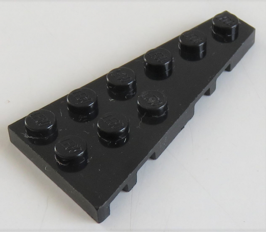LEGO - Platte / Plate 6 x 3 rechts (4 Stück), schwarz # 54383