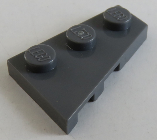 LEGO - Platte / Plate 3 x 2 rechts (4 Stück), dunkel blaugrau # 43722