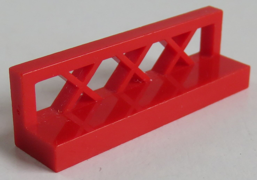 2 Stück Lego Zaun Gitter rot 3633 1 x 4 