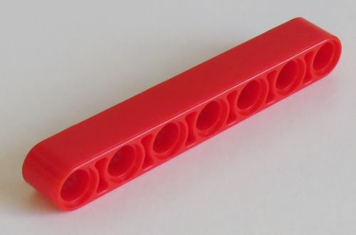 LEGO Technic - Liftarm 1 x 7 dick (4 Stück), rot # 32524