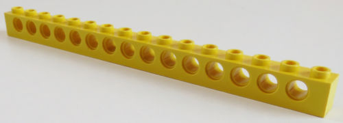 LEGO Technic - Stein / Brick 1 x 16, 15 Löcher, gelb # 3703