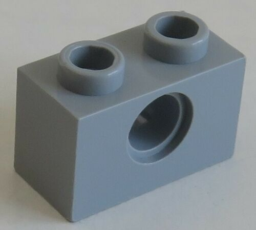 LEGO Technic - Stein / Brick 1 x 2 ( 10 Stück ), 1 Loch, hell blaugrau # 3700