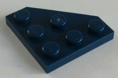 LEGO - Platte / Plate, Ecke 3 x 3 cut corner (4 Stück), dunkelblau # 2450
