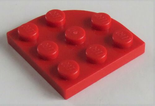 LEGO - Platte / Plate, Ecke 3 x 3 rund (3 Stück), rot # 30357