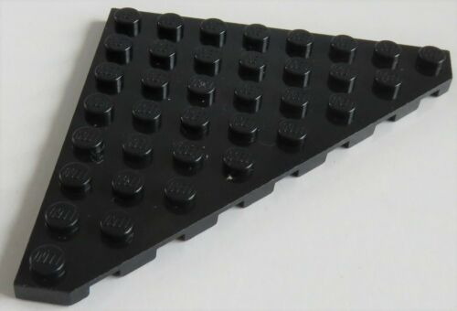 Platte / Plate 2 Stück LEGO Ecke 8 x 8 cut corner schwarz # 30504 