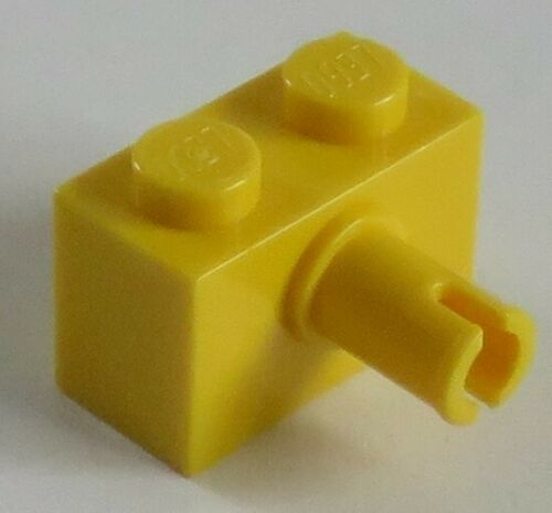 LEGO - Stein / Brick 1 x 2 mit Pin (10 Stück), gelb # 2458