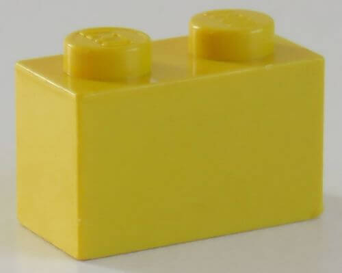 LEGO - Stein / Brick 1 x 2 (20 Stück), gelb # 3004