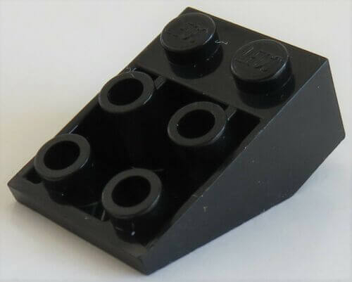 LEGO - Dachstein / Slope 33 3 x 2 invers / negativ (4 Stück), schwarz # 3747a
