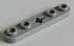 LEGO Technic - Platte / Plate 1 x 5 mit Achs - Loch, hellgrau # 32124