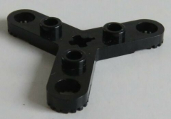 LEGO Technic - Platte / Plate / Rotor 3-armig, gezahnt, schwarz # 2712