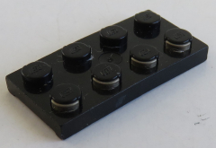 LEGO Electric - Leiter / Kontakt Platte 2 x 4, schwarz # 4757