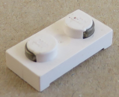 LEGO Electric - Leiter / Kontakt Platte 1 x 2, weiß # 4755