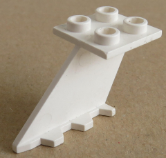 LEGO - Heck, Leitwerk / Tail 4 x 2 x 2 (2 Stück), weiß # 3479