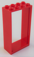 LEGO - Rahmen / Frame Türrahmen 2 x 4 x 6, rot # 60599