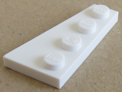 LEGO - Platte / Plate 4 x 2 links (4 Stück), weiß # 41770