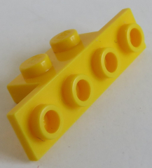 LEGO - Halter / Bracket 1 x 2 - 1 x 4 (6 Stück), gelb # 2436