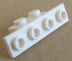 LEGO - Halter / Bracket 1 x 2 - 1 x 4 (6 Stück), weiß # 2436