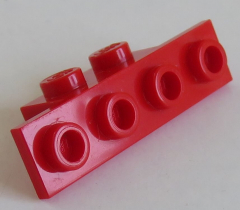 LEGO - Halter / Bracket 1 x 2 - 1 x 4 (6 Stück), rot # 2436