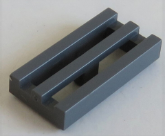 LEGO - Fliese / Tile - Grill / Gitter 1 x 2 (10 Stück) , dunkel blaugrau # 2412b