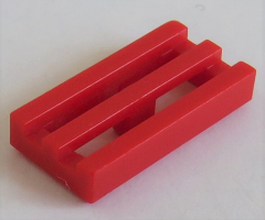 LEGO - Fliese / Tile - Grill / Gitter 1 x 2 (10 Stück) , rot # 2412b