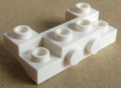 LEGO - Stein / Brick 2 x 4 - 1 x 4 (2 Stück), weiß # 52038