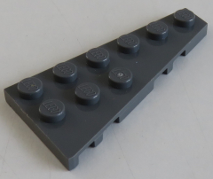 LEGO - Platte / Plate 6 x 3 rechts (4 Stück), dunkel blaugrau # 54383
