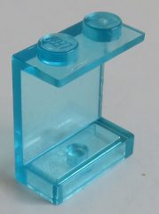 LEGO - Paneel 1 x 2 x 2 mit geschlossenen Noppen (2 Stück), transp. hellblau # 4864a