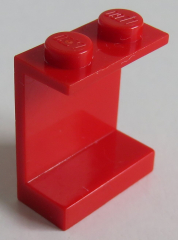 LEGO - Paneel 1 x 2 x 2 mit geschlossenen Noppen (2 Stück), rot # 4864a