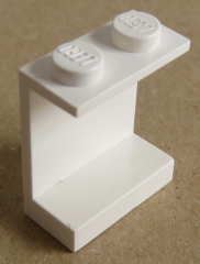 LEGO - Paneel 1 x 2 x 2 mit geschlossenen Noppen (2 Stück), weiß # 4864a