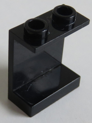 LEGO - Paneel 1 x 2 x 2 mit offenen Noppen, schwarz # 4864b