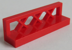LEGO - Zaun / Fence 1 x 4 x 1 (2 Stück), rot # 3633