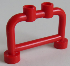 LEGO Stab / Bar 1 x 4 x 2 (4 Stück), Geländer / Absperrung / Halter, rot # 4083