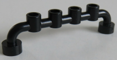 LEGO Stab / Bar 1 x 6 mit geschl. Noppen (4 Stück), Absperrung, schwarz # 6140