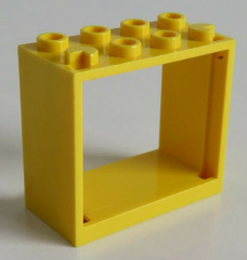 LEGO - Rahmen / Frame Fensterrahmen 2 x 4 x 3 (2 Stück), gelb # 60598