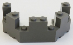 LEGO - Burgzinne / Turret Top 4 x 8 x 2 1/3, dunkelgrau # 6066