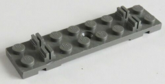 LEGO Zug / Train - 2 x Bahnschwelle / Track Sleeper Plate 2x8, dunkelgrau # 4166