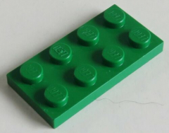 LEGO - Platte / Plate 2 x 4 (10 Stück), grün # 3020