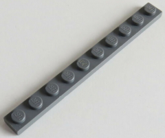 LEGO - Platte / Plate 1 x 10 (4 Stück), dunkel blaugrau # 4477