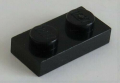 LEGO - Platte / Plate 1 x 2 (15 Stück), schwarz # 3023