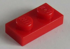 LEGO - Platte / Plate 1 x 2 (20 Stück), rot # 3023