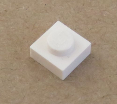 LEGO - Platte / Plate 1 x 1 (12 Stück), weiß # 3024