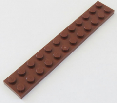 LEGO - Platte / Plate 2 x 12 (2 Stück), braun # 2445