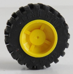 LEGO Technic - Reifen / Tire 30.4 x 14 mit Felge (4 Stück), gelb, # 30285c01