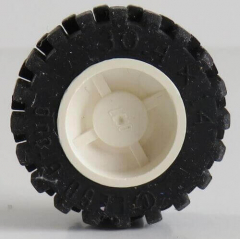 LEGO Technic - Reifen / Tire 30.4 x 14 mit Felge (4 Stück), weiß, # 30285c01