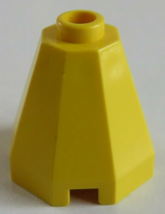 LEGO Kegel / Cone - Kegel 2 x 2 x 1 2/3 (4 Stück), achteckig, gelb # 6039