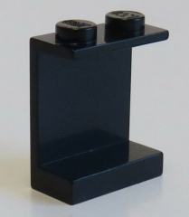LEGO - Paneel 1 x 2 x 2 mit geschlossenen Noppen (2 Stück), schwarz # 4864a