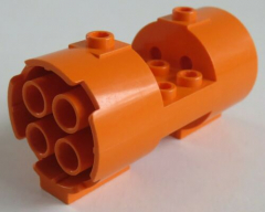 LEGO - Zylinder / Cylinder 3 x 6 x 2 2/3, rund mit Ausschnitt, orange  # 30360