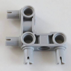 2 x LEGO Technic - Verbinder / Connector, 4 Pin Eck 3 x 3, hell blaugrau # 55615