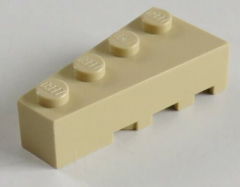 LEGO - Ecke / Wedge 4 x 2 links (2 Stück), beige # 41768